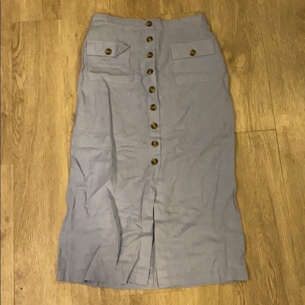Blue midi skirt